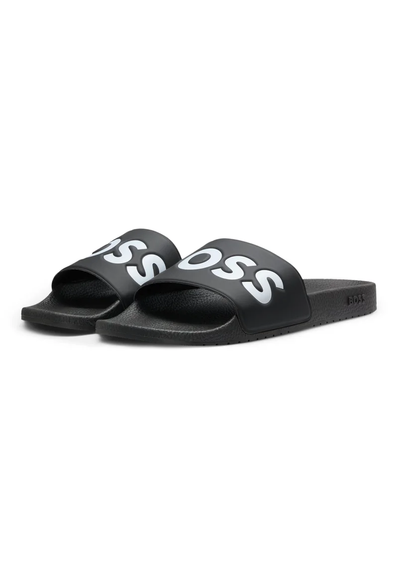 BOSS Italian-made slides with large logo detail
