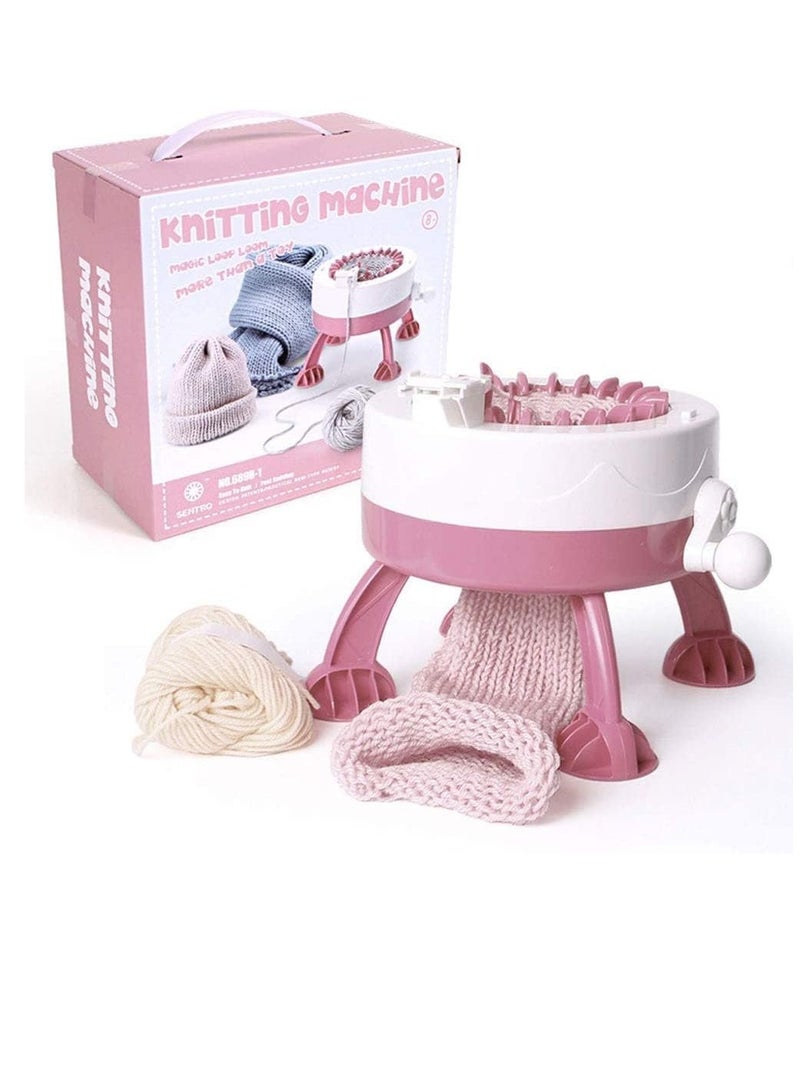 48-Needle knitting machine, circular loom, rotary loom, double-needle rotary machine for adults and children, scarves, hats, socks, gloves, DIY toys (48 needles) - Image 1