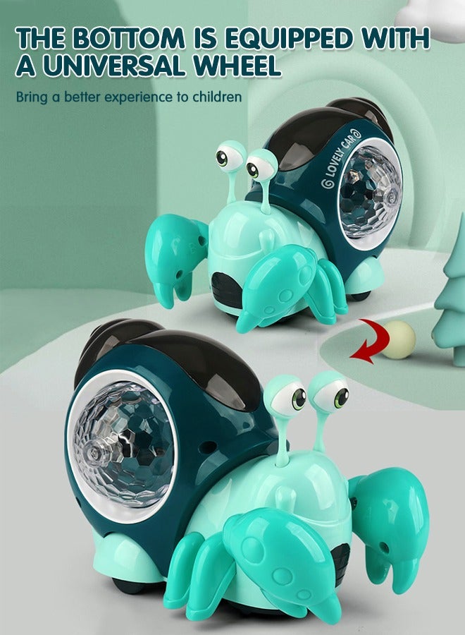 GROIC Green Crawling Crab Toys With Lights, Interactive Music Toys, Electric Crawling Crab Toys, Universal Driving Toys, Baby Crawling Toys - Image 3