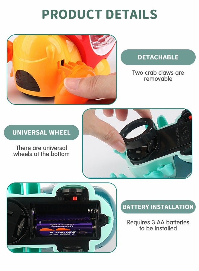 GROIC Green Crawling Crab Toys With Lights, Interactive Music Toys, Electric Crawling Crab Toys, Universal Driving Toys, Baby Crawling Toys - Image 4