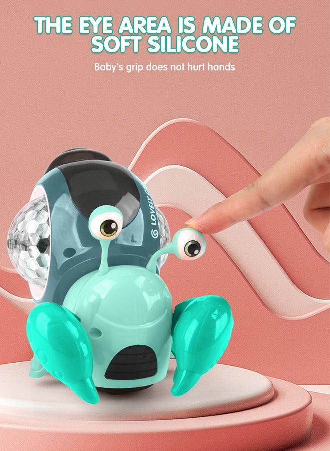 GROIC Green Crawling Crab Toys With Lights, Interactive Music Toys, Electric Crawling Crab Toys, Universal Driving Toys, Baby Crawling Toys - Image 2