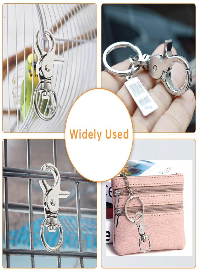 Autokcan 10PCS Trigger Snap Hooks 2.32'' x 0.82'' Heavy Duty Swivel Snap Hooks Metal Clasps Lanyard Clips for Bird Cage Key Chains - Image 5