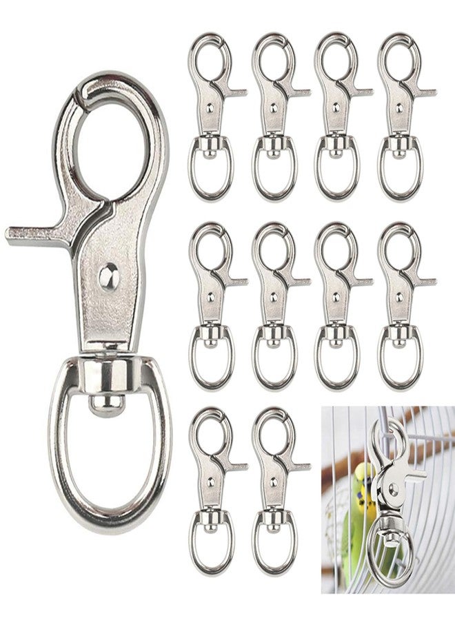 Autokcan 10PCS Trigger Snap Hooks 2.32'' x 0.82'' Heavy Duty Swivel Snap Hooks Metal Clasps Lanyard Clips for Bird Cage Key Chains - Image 1