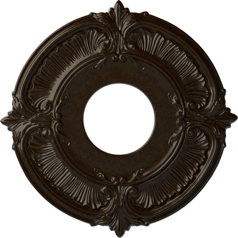 Ekena Millwork CM12ATBZS Attica Ceiling Medallion (Fits Canopies up to 3 1/2"), Hand-Painted Bronze - Image 1