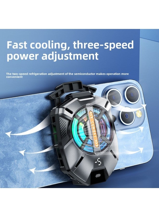 Mobile Phone Radiator FS09 Semiconductor Refrigeration Three-gear Adjustment Back Clip Temperature Digital Display Light Mute Cooling-Color:FS09 Foundation  - Image 3