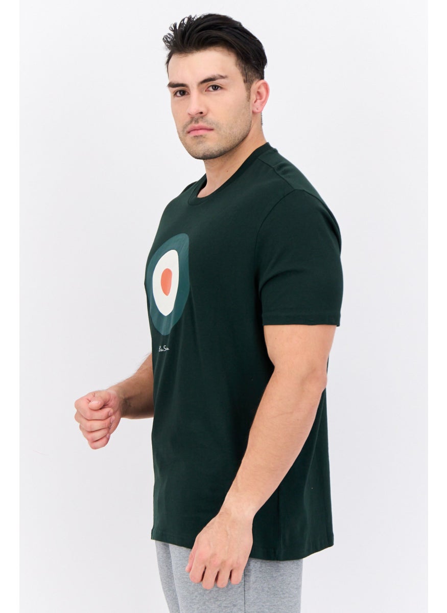 Men Crew Neck Short Sleeves Brand Logo T-Shirt, Dark Green - pzsku/Z3A9BDDCC6D0CC8DC018EZ/45/_/1738764708/6c14c177-5428-4775-a433-f37d9b0c5883