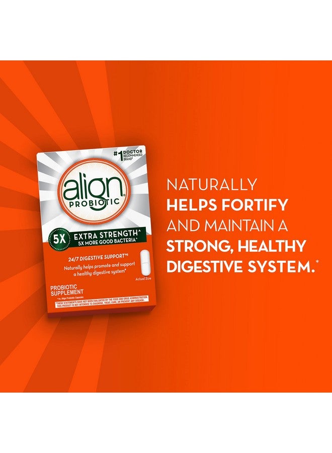 Align بروبيوتيك قوي إضافي للبروبيوتيك للنساء والرجال 1 علامة تجارية موصى بها من قبل الأطباء‡ 5X المزيد من البكتيريا الجيدة^ للمساعدة في دعم نظام هضمي صحي* 42 كبسولة - Image 4