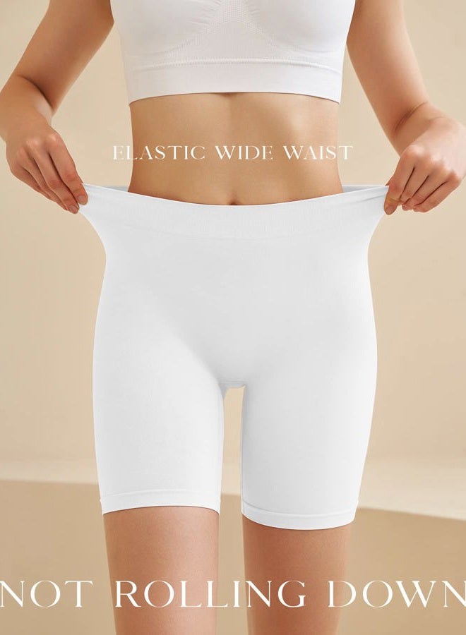 SIMIYA Slip Shorts for Women, Comfortable Smooth Seamless Underwear for Yoga, White, M - Image 5