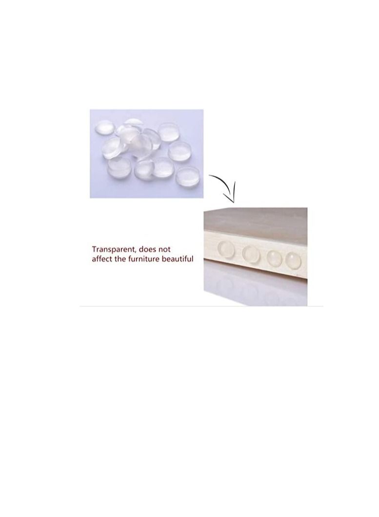 ROBUSTLINE SELF ADHESIVE SILICONE SEMICIRCLE CLEAR ANTI SLIP RUBBER BUMPER SHOCK ABSORBER PADS 10MMX4MM 20PCS CARD - Image 2