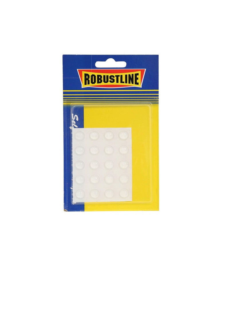 ROBUSTLINE SELF ADHESIVE SILICONE SEMICIRCLE CLEAR ANTI SLIP RUBBER BUMPER SHOCK ABSORBER PADS 10MMX4MM 20PCS CARD - Image 1