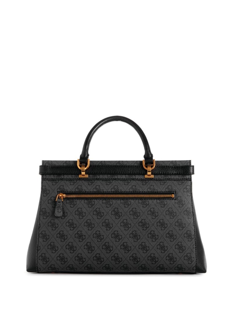GUESS Fashion Womens NOELLE Shoulder Handbag Black Print  - Image 3