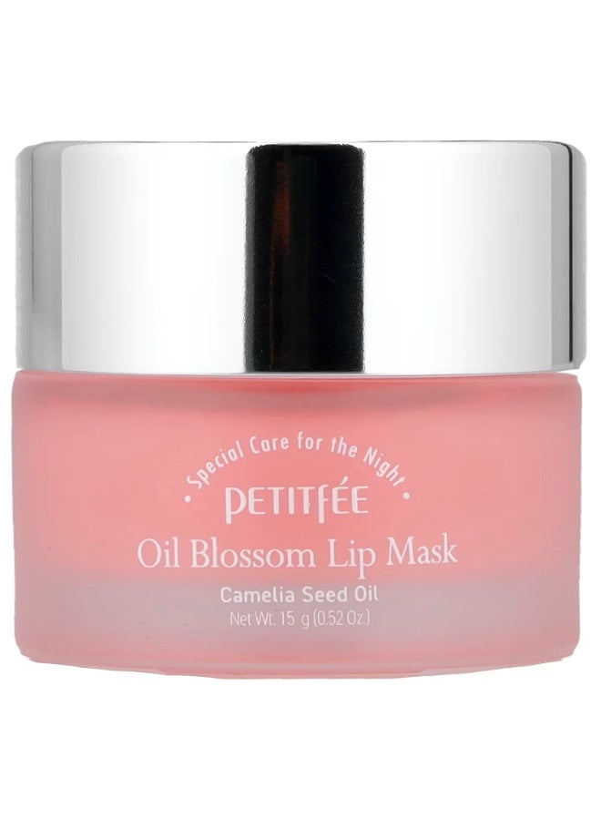 Oil Blossom Lip Mask, Camelia Seed Oil, 0.52 oz (15 g)