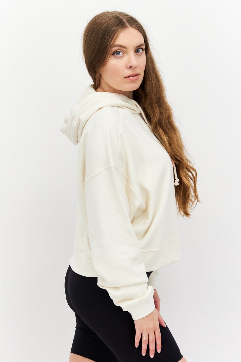 adidas Originals Women Sportswear Fit Long Sleeve Outdoor Hoodies, Cream - Image 2