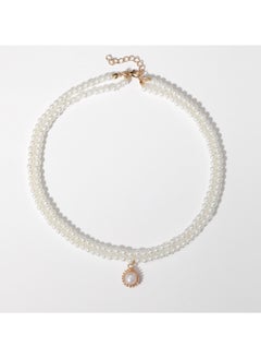 Huitich Elegant Pearl Choker Necklace with Vintage Pendant  - Image 3