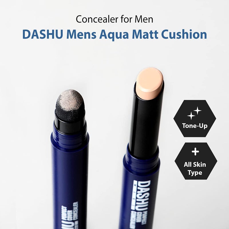 DASHU Perfect Cover Concealer Full Coverage Contour Stick Makeup w/All Day Hydration | 2-In-1 Easy Precision Eye Concealer Stick & Cushion Blender | Eye Shadow Primer Foundation stick Cover Up Makeup - Image 2