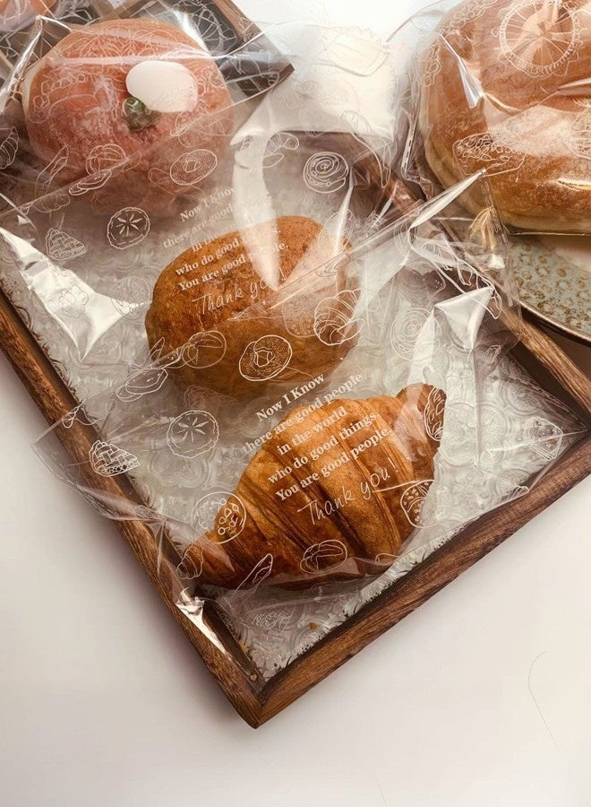 100 Pieces Clear Self-Adhesive Cellophane Bags for Food Use, Resealable, Suitable for Cookies, Bread, Sweets, Toast, Essential for Picnics and School  - Image 4