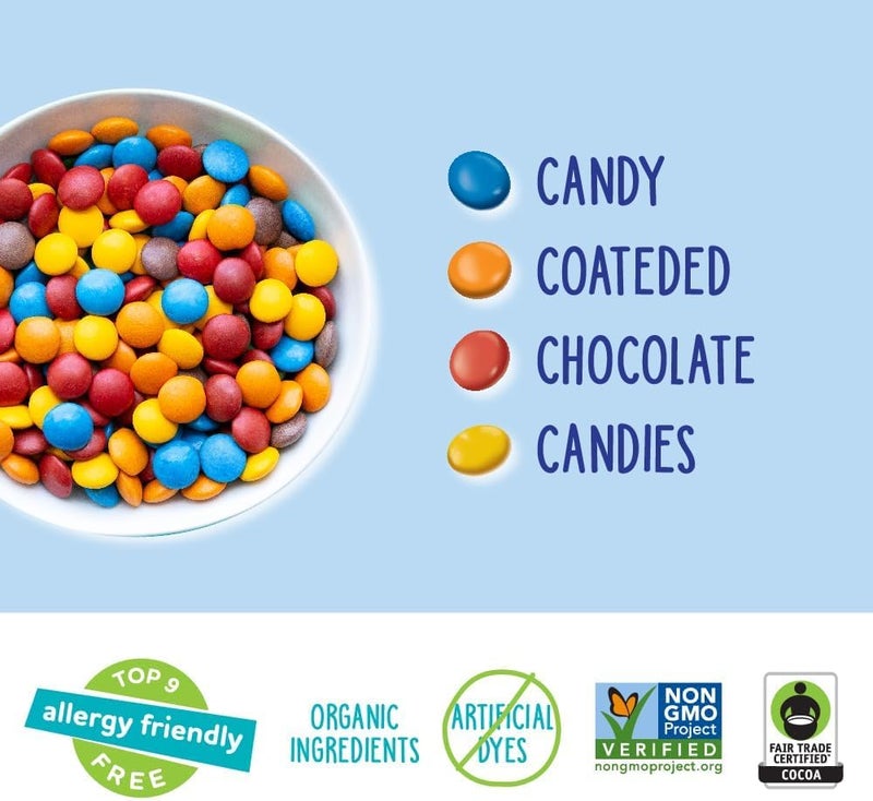 YumEarth حلوى الشوكولاتة YumEarth Choco Yums - 5 عبوات خفيفة، صديقة للحساسية، خالية من الغلوتين، غير معدلة وراثيًا، نباتية - Image 4