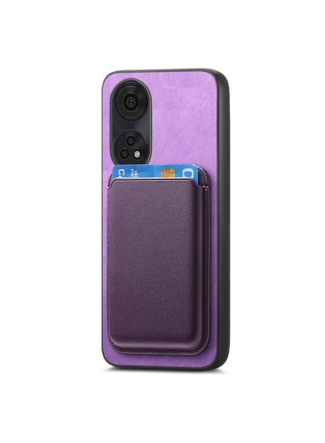 اس-توب جراب لهاتف OPPO A78 4G Retro Magsafe Card Bag غطاء خلفي من البولي يوريثان - Image 2