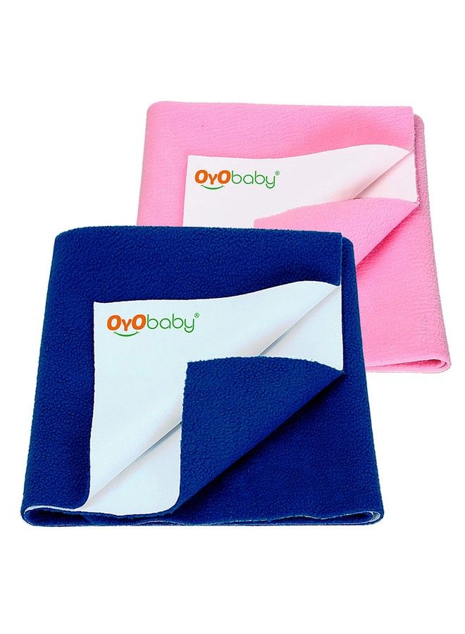 OYO BABY Waterproof Baby Bed Protector Dry Sheets For New Born Babies ; Reusable Mats ; Cot & Bassinet Gift Pack (Royal Blue + Pink)Small (70Cm X 50Cm) - Image 2