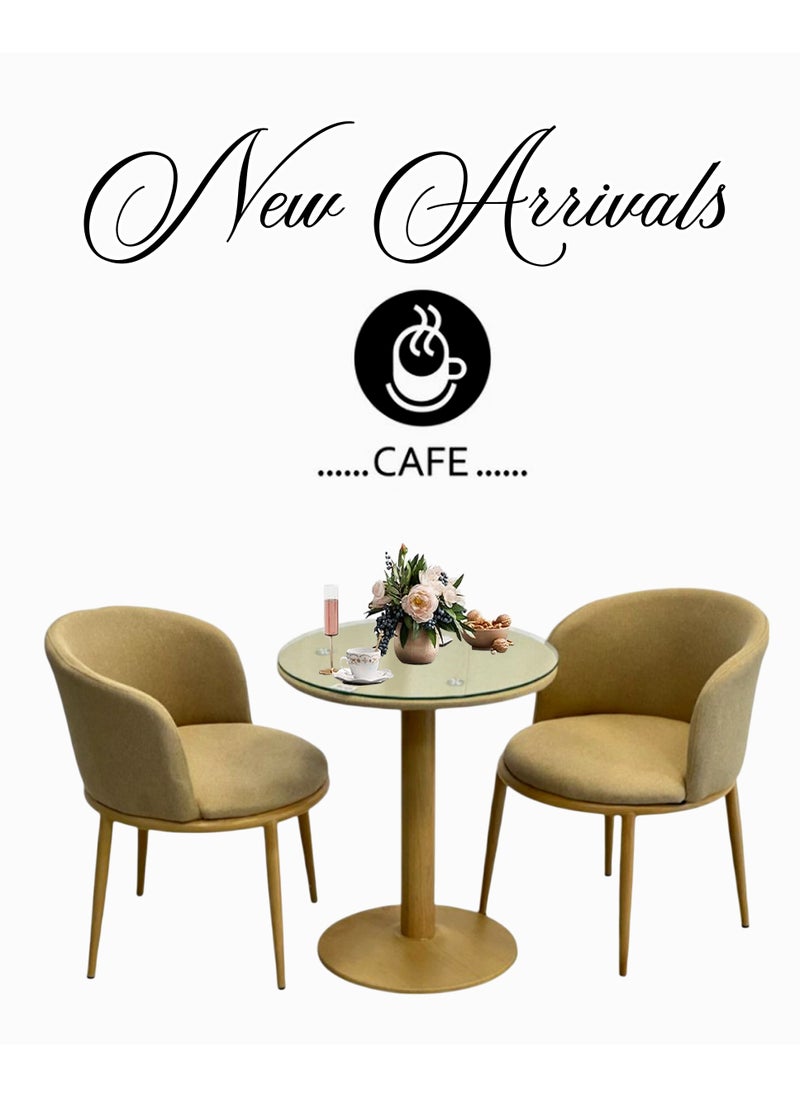 Generic - 3-Piece Classic  Round Table With 2 Chairs Set 59*70 CM - Image 1