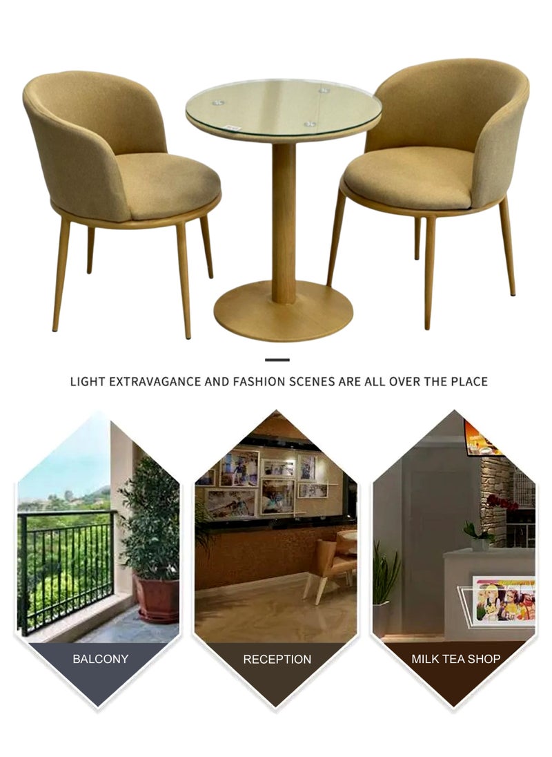 Generic - 3-Piece Classic  Round Table With 2 Chairs Set 59*70 CM - Image 1