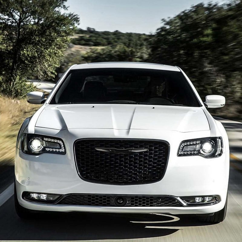 Hoolcar Front Bumper Center Grille Emblem Cover Grill Badge Molding Trim Compatible with 2015-2022 Chrysler 300 300C, Black Multi-market varied design options - Image 4