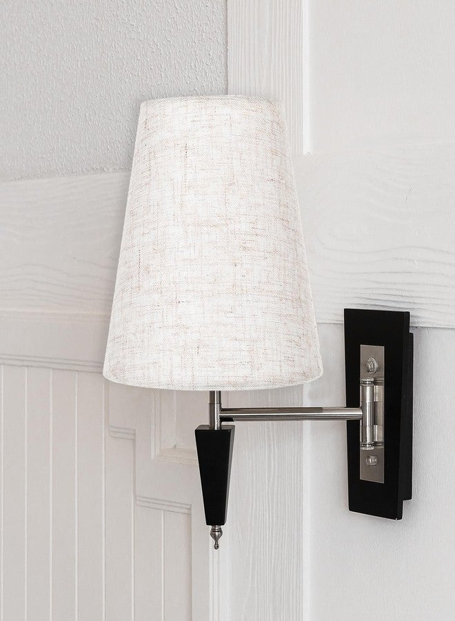 Telooco Chandelier Shades Set of 6, Small Linen Lamp Shades 5 Inch, Mini Barrel Lamp Shade Clip On for Table Lamps Wall Lamps Chandeliers Replacement, 3.5x5x5.5in (Top Height Bottom) - Image 4
