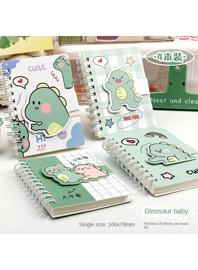 Bluejw Velcro Buckle Pocket Book Portable Cartoon Coil Small Book Student Loose-leaf Book Coil Notebook Wholesale - Image 1