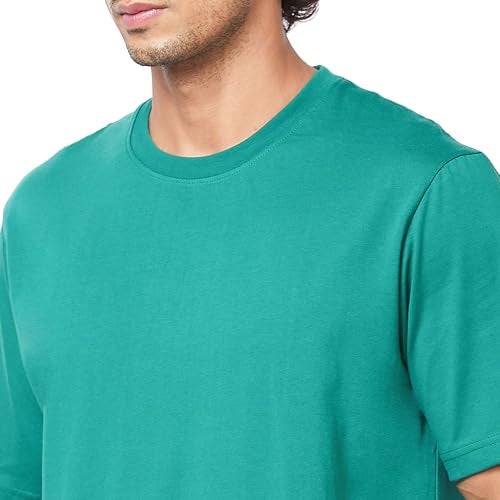 Spykar Men's Oversized Printed T Shirt Dark Green - Image 2
