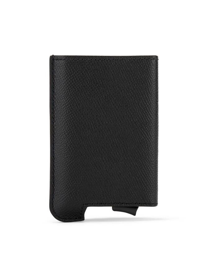 Riblor Santino Italian Leather Popup Card Holder Black - Image 4