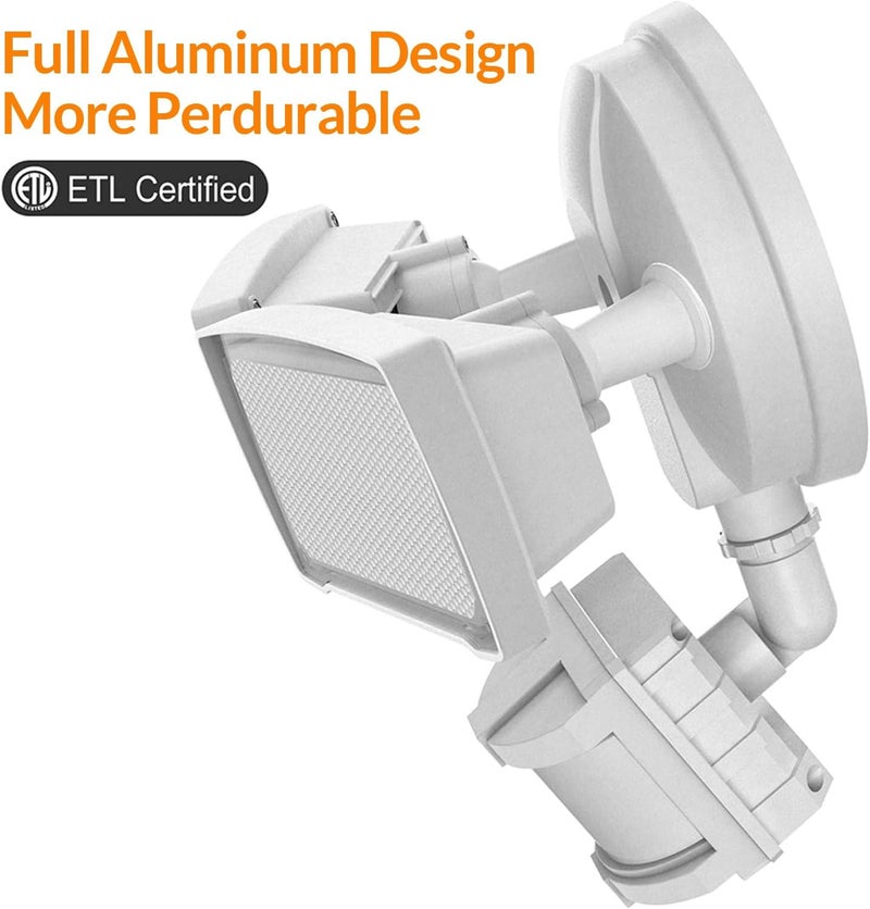 Le Power 30W LED Security Lights Motion Sensor Outdoor, 3200LM, 5500K, IP65 Waterproof, Hardwire 2 Head Motion Detector Flood Light for Garage, Yard, Porch - Image 5