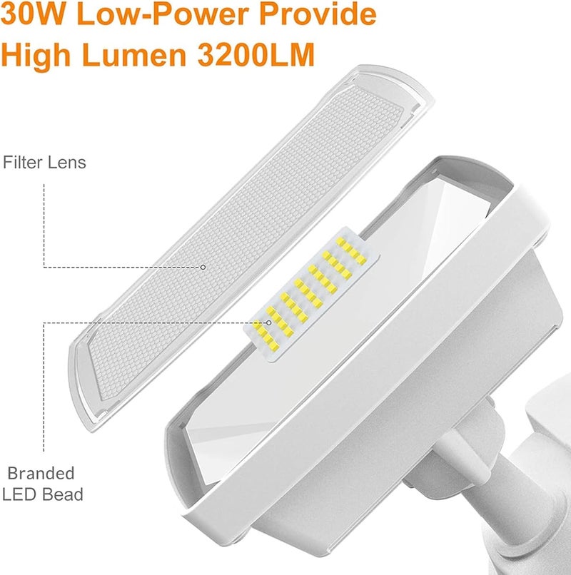 Le Power 30W LED Security Lights Motion Sensor Outdoor, 3200LM, 5500K, IP65 Waterproof, Hardwire 2 Head Motion Detector Flood Light for Garage, Yard, Porch - Image 3