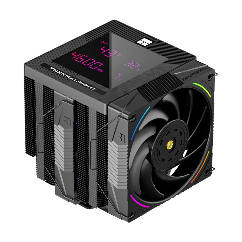 Thermalright Phantom Spirit 120 Digital EVO CPU Air Cooler7 Heat Pipes CPU CoolingDouble Tower CoolingSupport for AM4AM5Intel lga1700115X12001851Magnetic AttractionDigital Screen Top Cover - Image 2