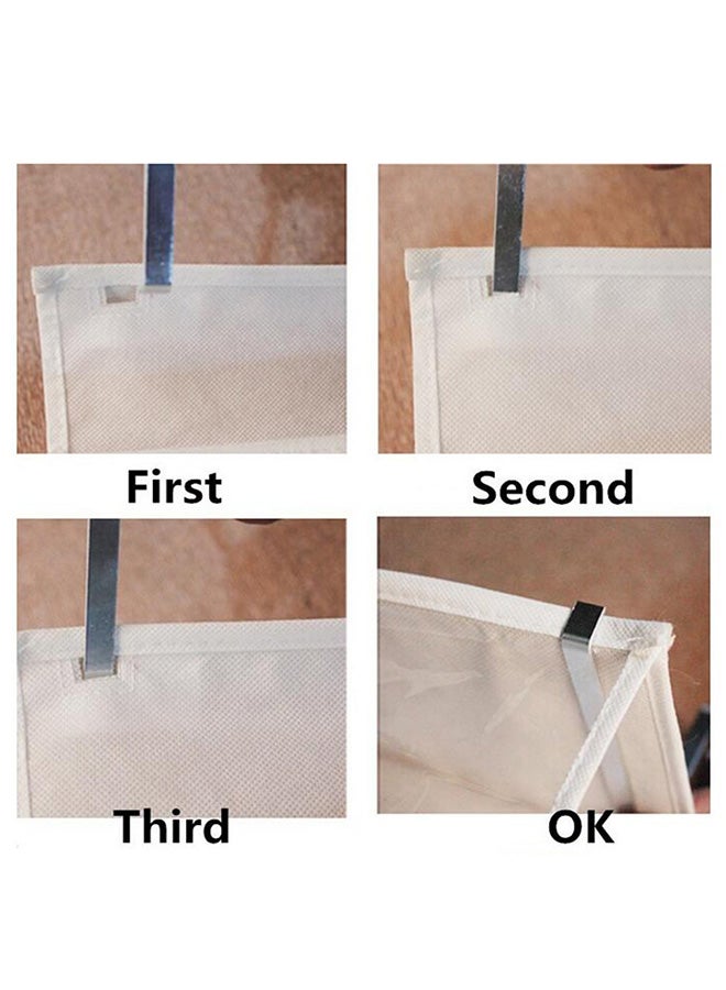 Shoe Rack Storage Organizer Holder Folding Hanging Door Closet White - Image 4
