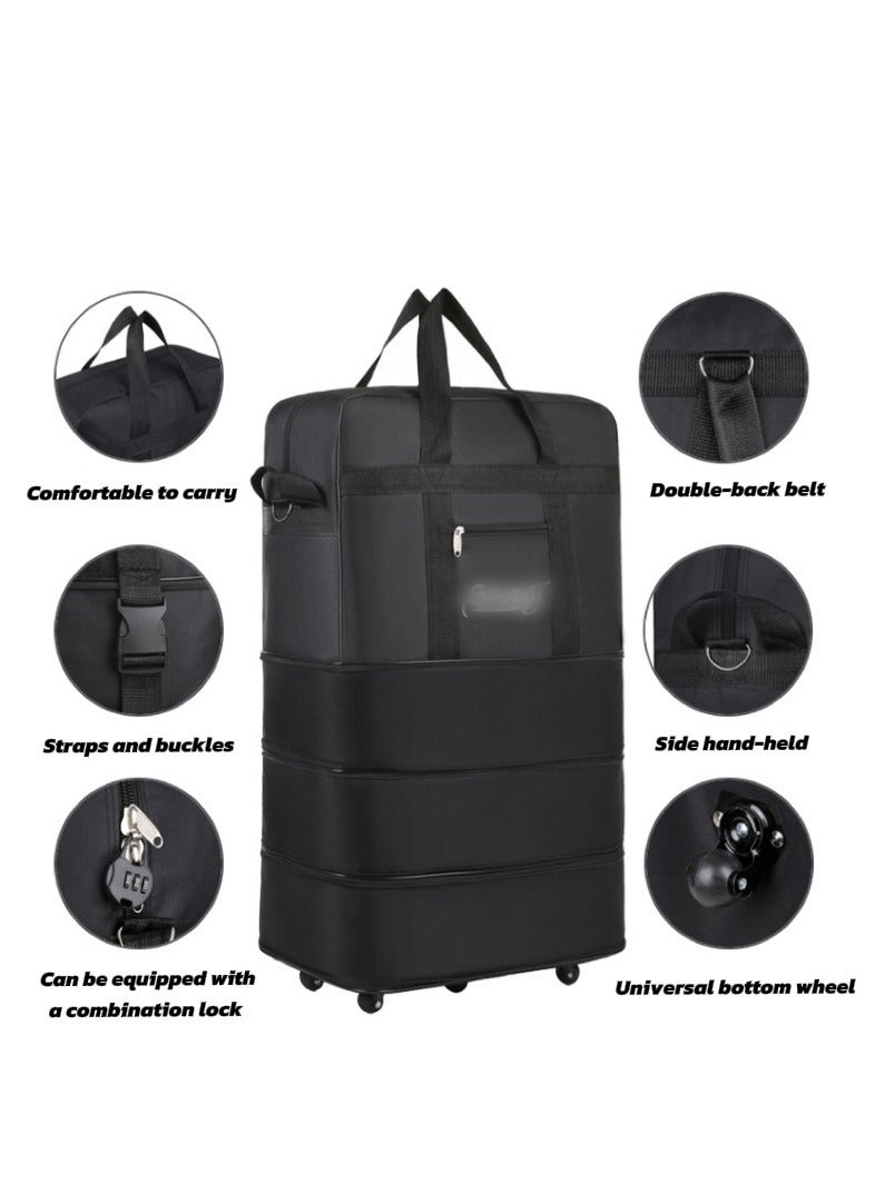 TNGames Cool Better Sport Modle Three-in-One Expandable Foldable Luggage Set for Men, Wheeled Carry-On with Rainbow Straps & TSA Lock | Foldable Travel Bag -Size:S - Image 2