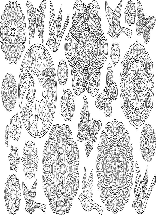 The Coloring Table Mandala Design - Set of 4 Placemats (14"x18") - Interactive Coloring Placemats for Kids - Poly/Cotton Fabric - Washable and Reusable – DIY Activity for Children and Adults - Image 3