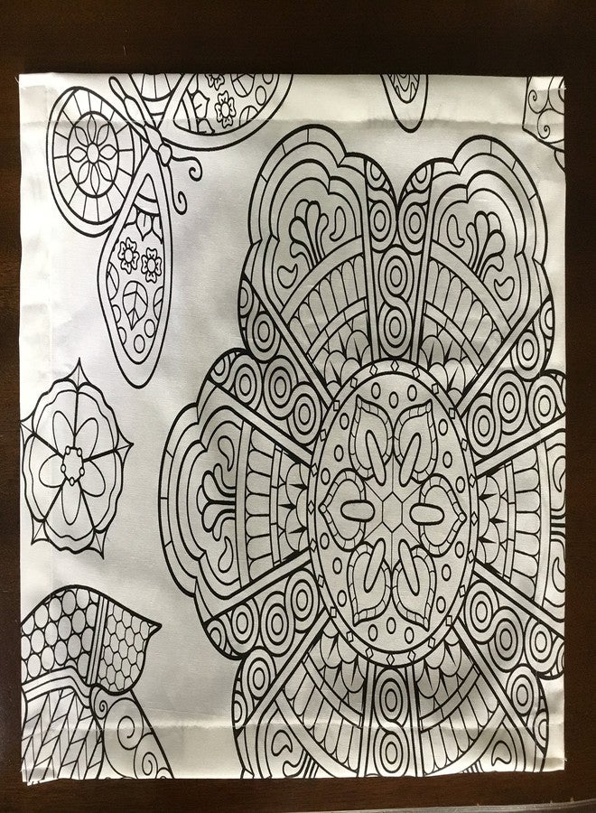 The Coloring Table Mandala Design - Set of 4 Placemats (14"x18") - Interactive Coloring Placemats for Kids - Poly/Cotton Fabric - Washable and Reusable – DIY Activity for Children and Adults - Image 4