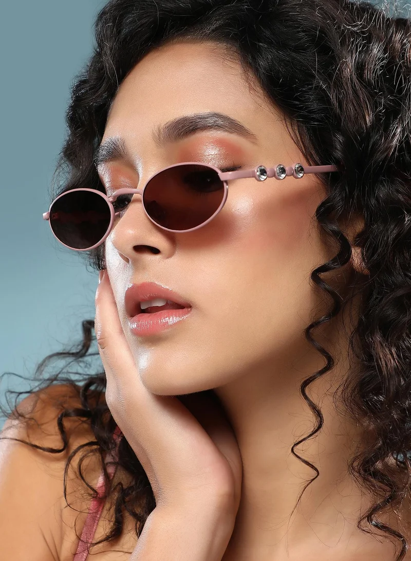 Haute Sauce  Polarized Full Rim Oval Sunglasses For Women for Women | Best Price UAE