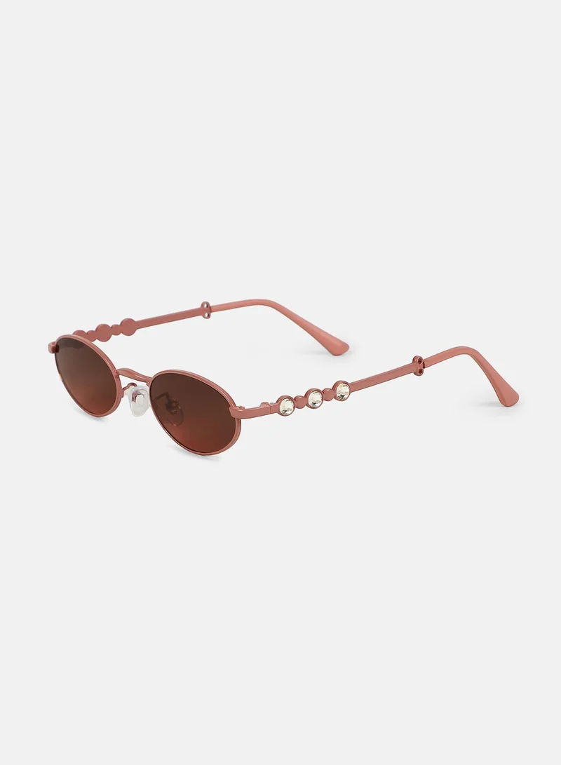 Haute Sauce  Polarized Full Rim Oval Sunglasses For Women for Women | Best Price UAE