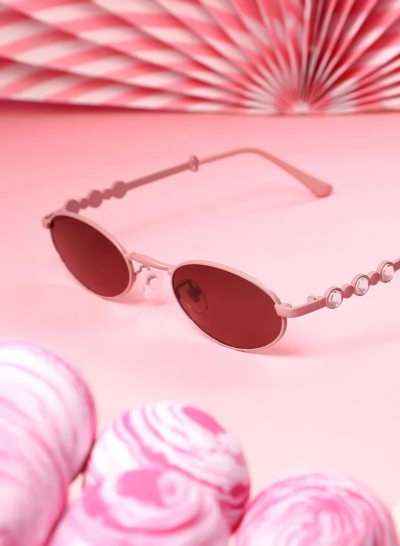 صوص هاوت نظارة شمسية بعدسات بيضوية كامل الحواف مع حماية من الأشعة الشمسية للنساء