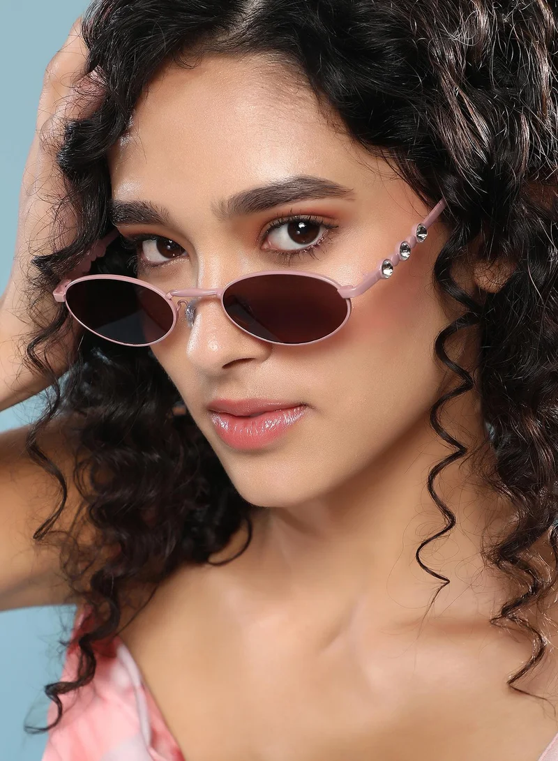 Haute Sauce  Polarized Full Rim Oval Sunglasses For Women for Women | Best Price UAE