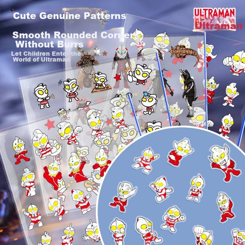 JD Jing Zao Danmiqi Classic Ultraman Children's Cartoon Cute Planner Stickers for Boys And Girls, Decorative Stickers for Ages 3-6, Adhesive Toy Stickers - Image 1