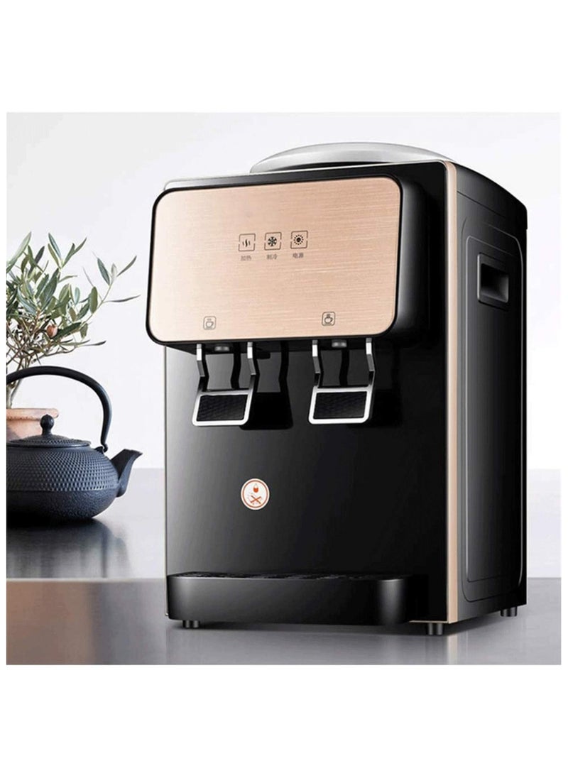 Generic - Household Mini Water Dispensers,Top Loading Water Cooler Dispenser 5 Gallon Normal Temperature Water and Hot Water Dispensers,Table top Home Small Office Use(Ice warm) - Image 1