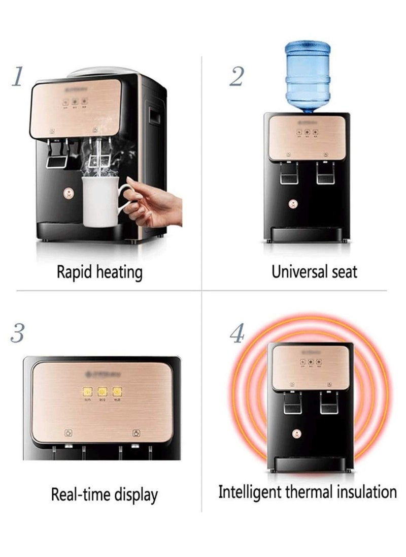 Generic - Household Mini Water Dispensers,Top Loading Water Cooler Dispenser 5 Gallon Normal Temperature Water and Hot Water Dispensers,Table top Home Small Office Use(Ice warm) - Image 1