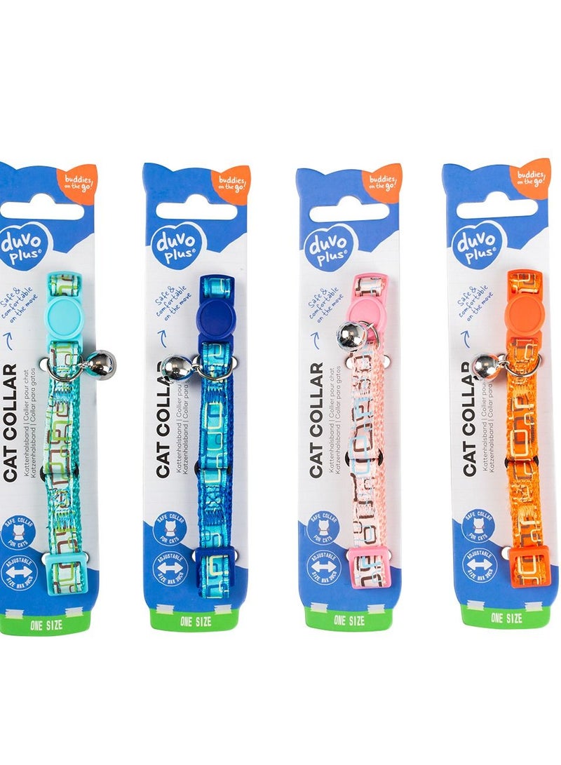 duvo Plus Retro Squares Nylon Collar For Cat Mixed Colors 20-30cm / 10Mm - Image 2