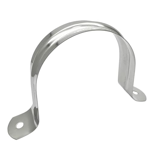 ZLYY 2.5inch 5Pcs Two Hole Stainless Steel U-Tube Clamp Connecting Ring Hose Clamp-Bracket Stainless Steel Tube Strap Tension Clip-Heavy Duty Rigid Pipe Strap Clamp Inner Dia 2.5inch Water Pipe (73mm) - Image 3