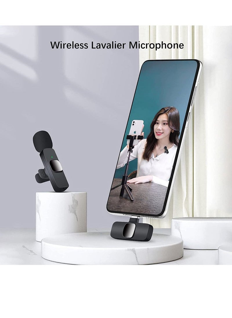 Wireless Lavalier Microphone for USB C Smartphone Plug and Play Mini Mic for YouTube TikTok Live Streaming Gaming K Song Recording Auto Noise Reduction (USB C 1) - Image 1