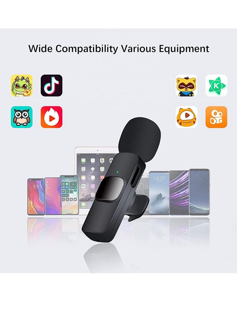 Wireless Lavalier Microphone for USB C Smartphone Plug and Play Mini Mic for YouTube TikTok Live Streaming Gaming K Song Recording Auto Noise Reduction (USB C 1) - Image 2