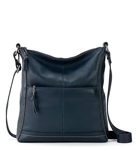 The Sak Lucia Crossbody Bag in Leather, Convertible Purse with Adjustable Strap, Indigo - Image 5