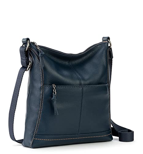 The Sak Lucia Crossbody Bag in Leather, Convertible Purse with Adjustable Strap, Indigo - Image 2